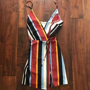 Multicolor wrap dress